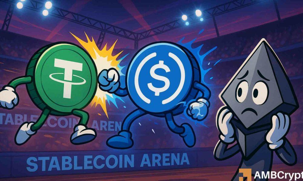 以太坊稳定币霸主地位岌岌可危？——Tether 和 Circle 的动作引发担忧